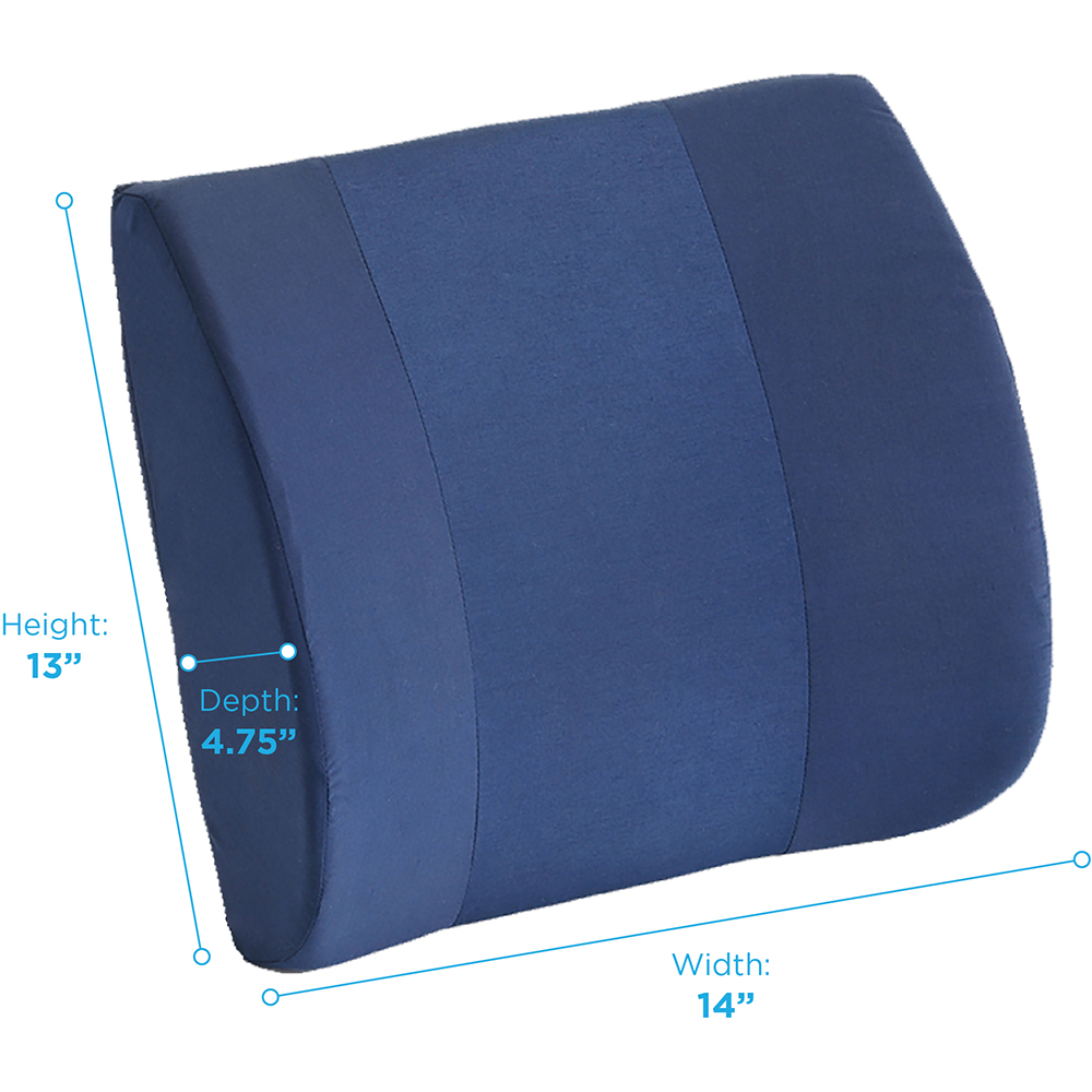 BACK CUSHION MEMORY FOAM BLUE